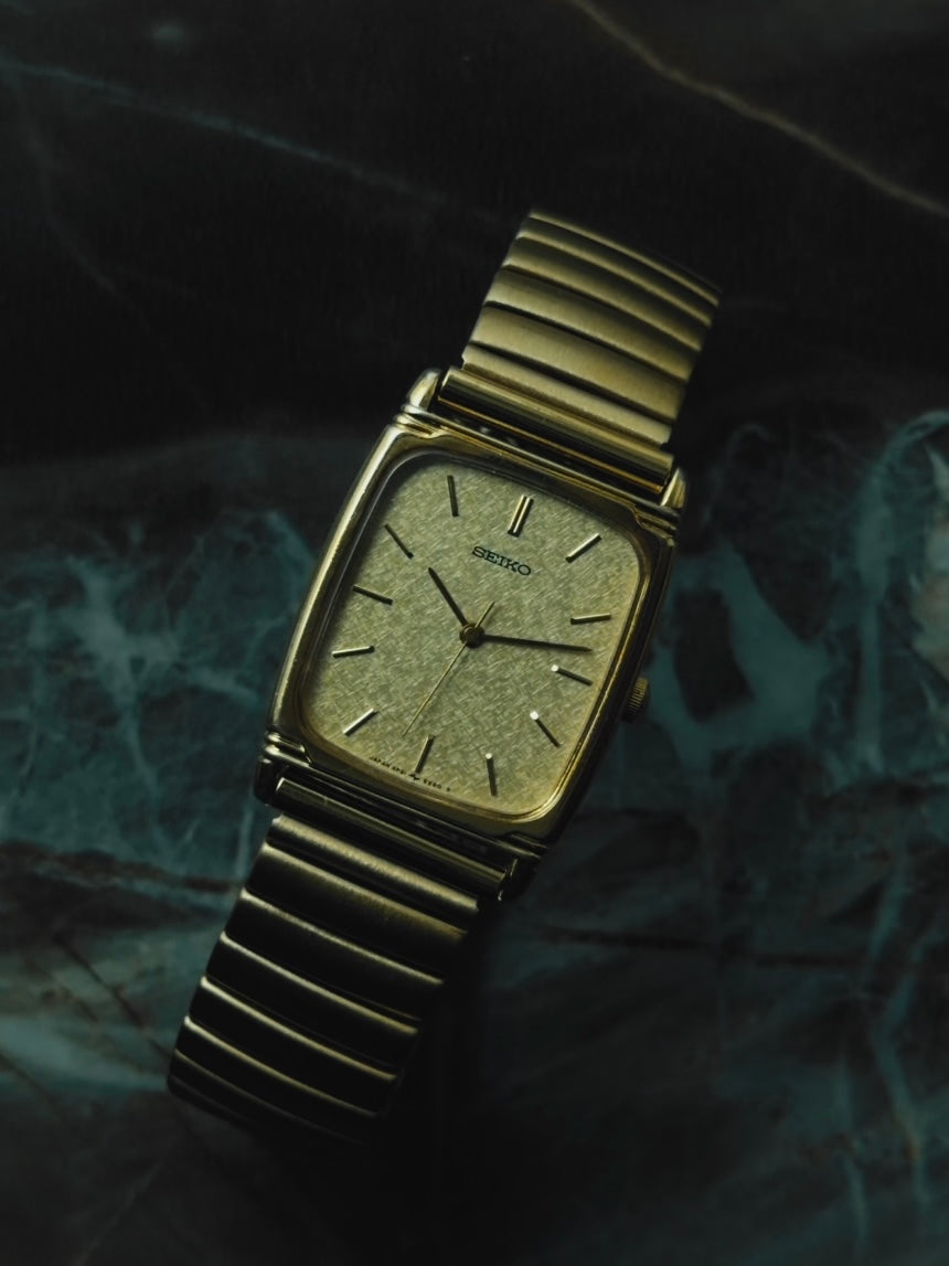 SEIKO Square Gold Textured Dial Quartz 1987｜セイコー ヴィンテージ時計 - 15