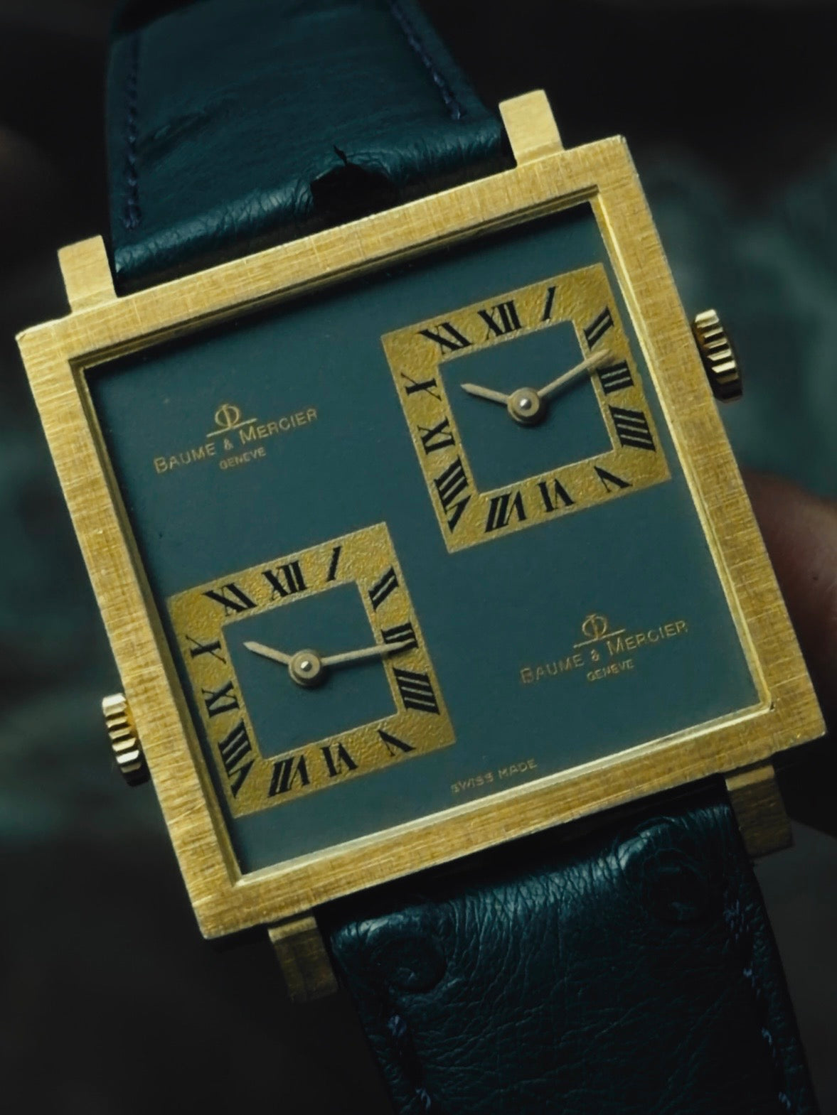 Baume & Mercier Dual Time 18KSG Big Square Case 1970s｜ボーム＆メルシエ ヴィンテージ時計 - 16