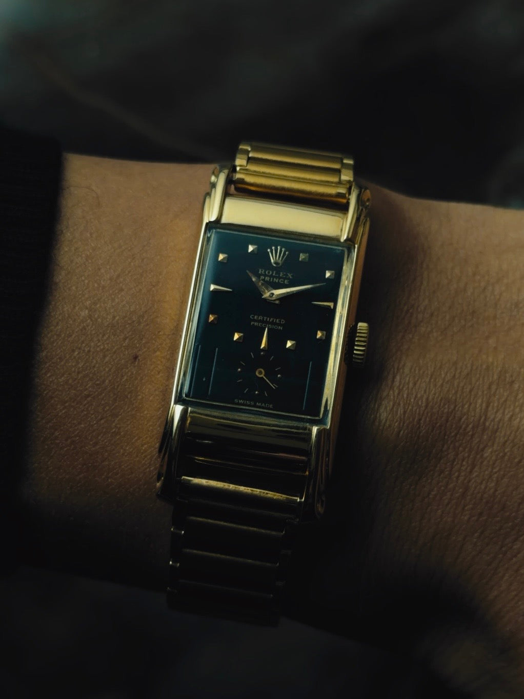 ROLEX Prince "Railway" Black Dial 1940s