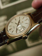 ROLEX 6105 Double Swiss Red Officially French 18K Rose Gold 1961s