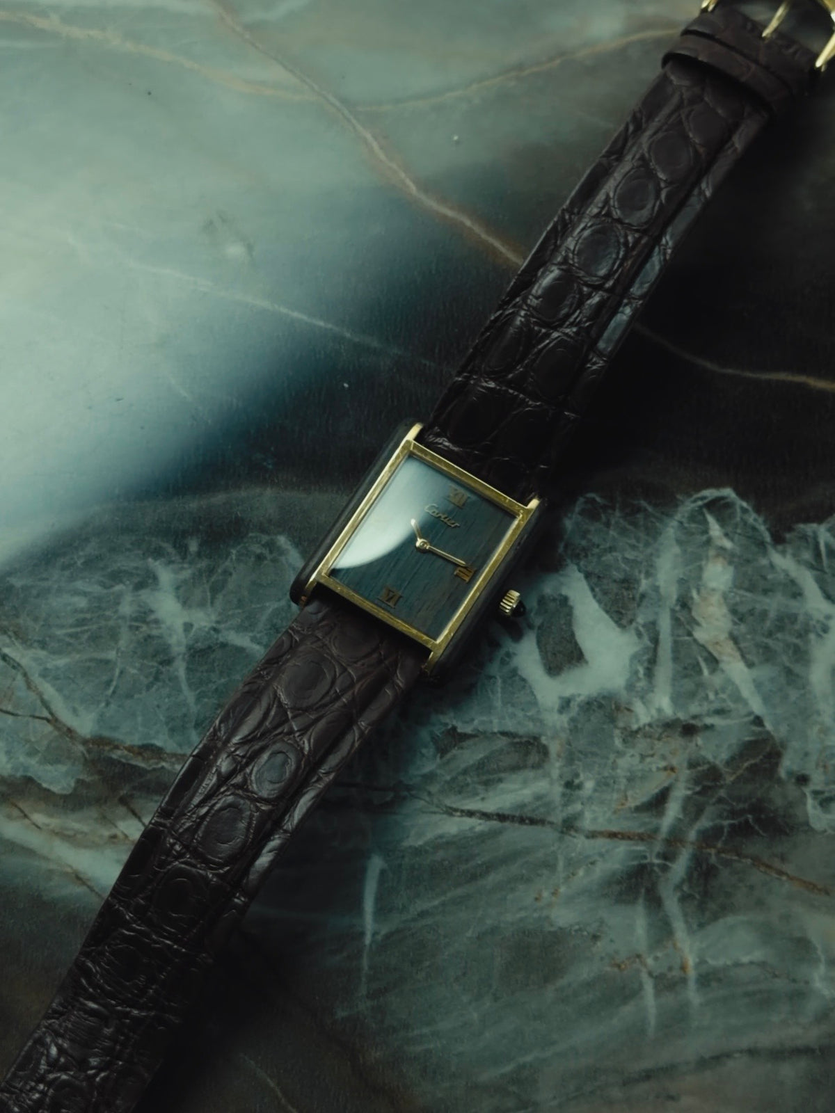 Cartier Tank "Palissandre de Rio" Wood 1970s｜カルティエ ヴィンテージ時計 - 17
