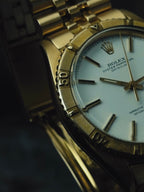 ROLEX 18K Yellow Gold Datejust "Thunderbird" White Dial 1970s｜ロレックス ヴィンテージ時計 - 18