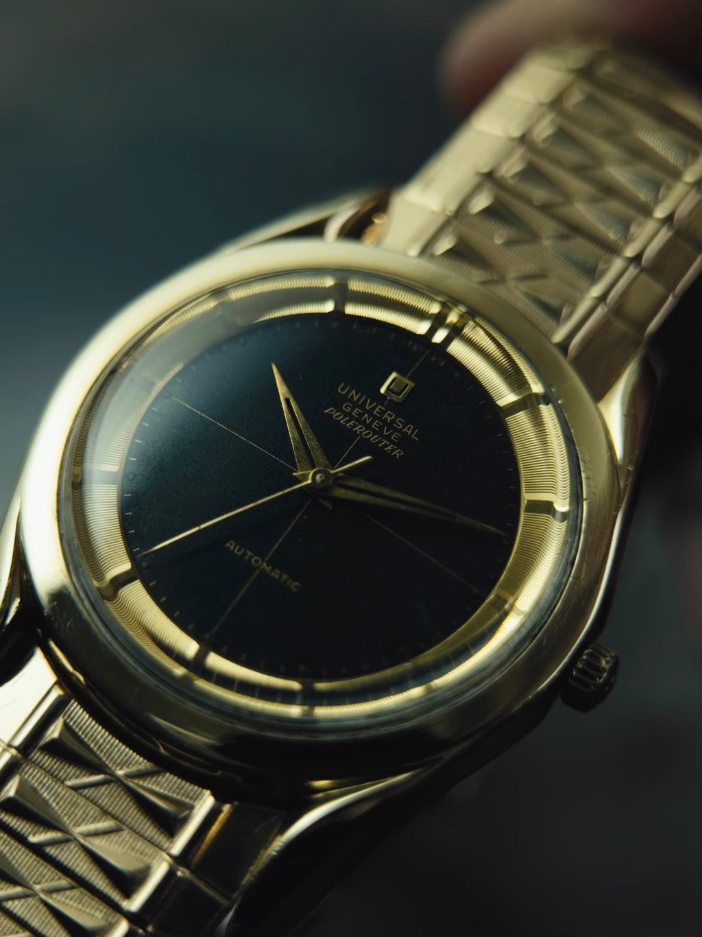 UNIVERSAL GENEVE POLEROUTER 20214 Gold Filled 1950s