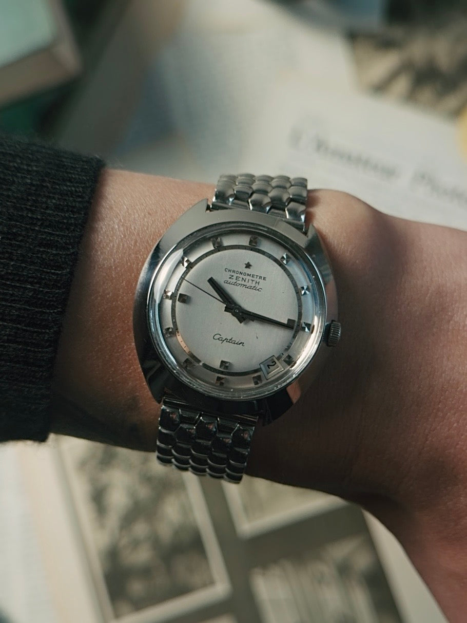 ZENITH Big Disc case "CAPTAIN" Automatic Chronometer 1965s