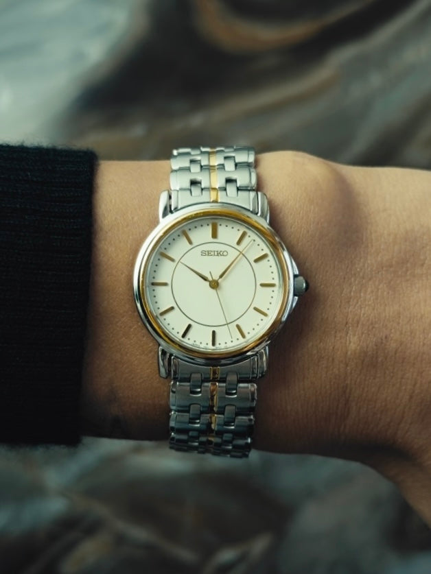 SEIKO "Ivory Dial" Two-Tone Quartz 1990s