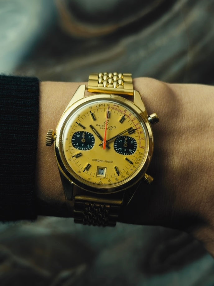 BREITLING 18K Yellow Gold CHRONO-MATIC 1969s