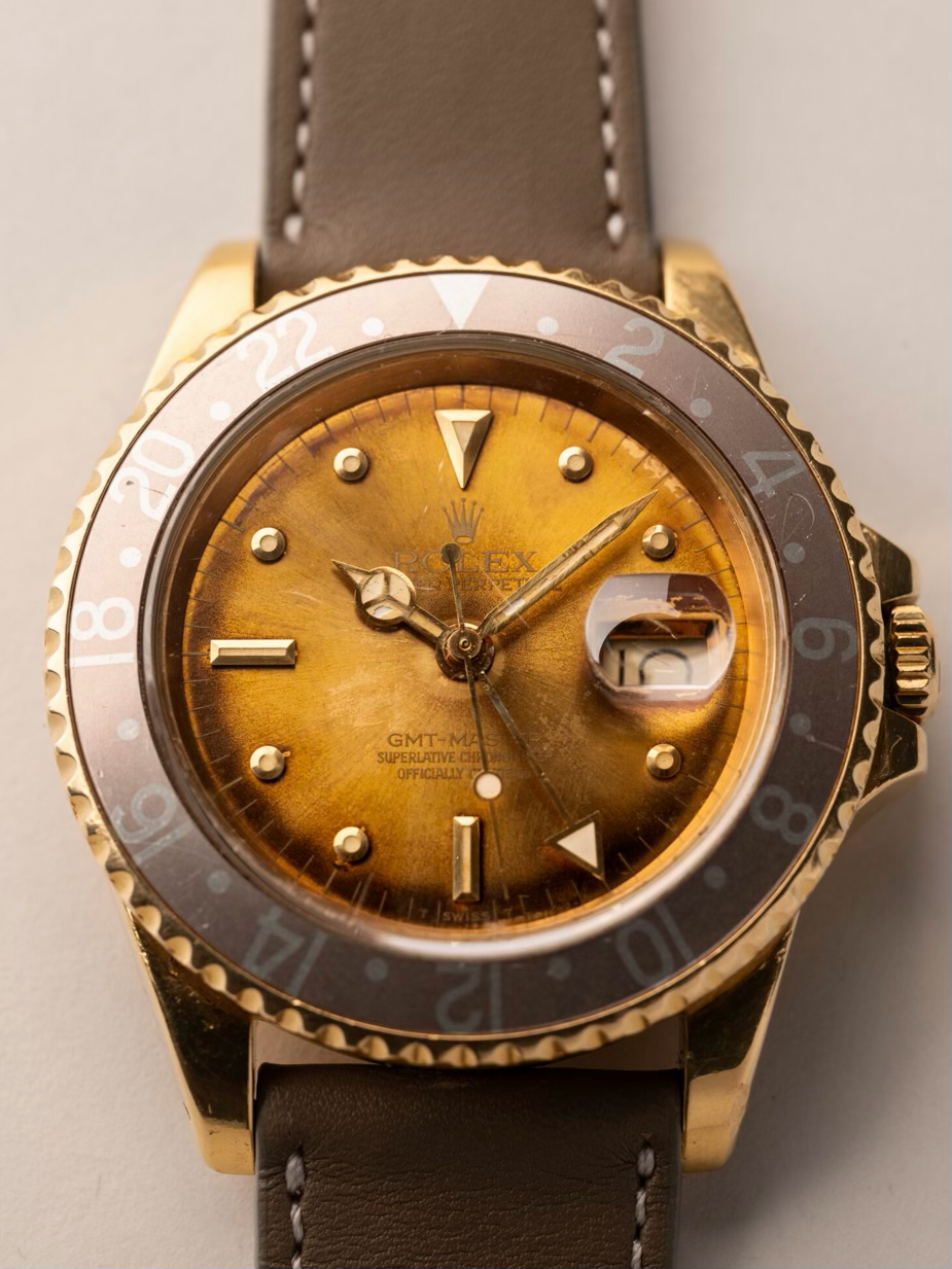 ROLEX 16758 18K Gold Tropical GMT-Master 1984s