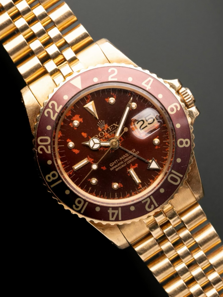 ROLEX 1675/8 18K Yellow Gold Tropical GMT
