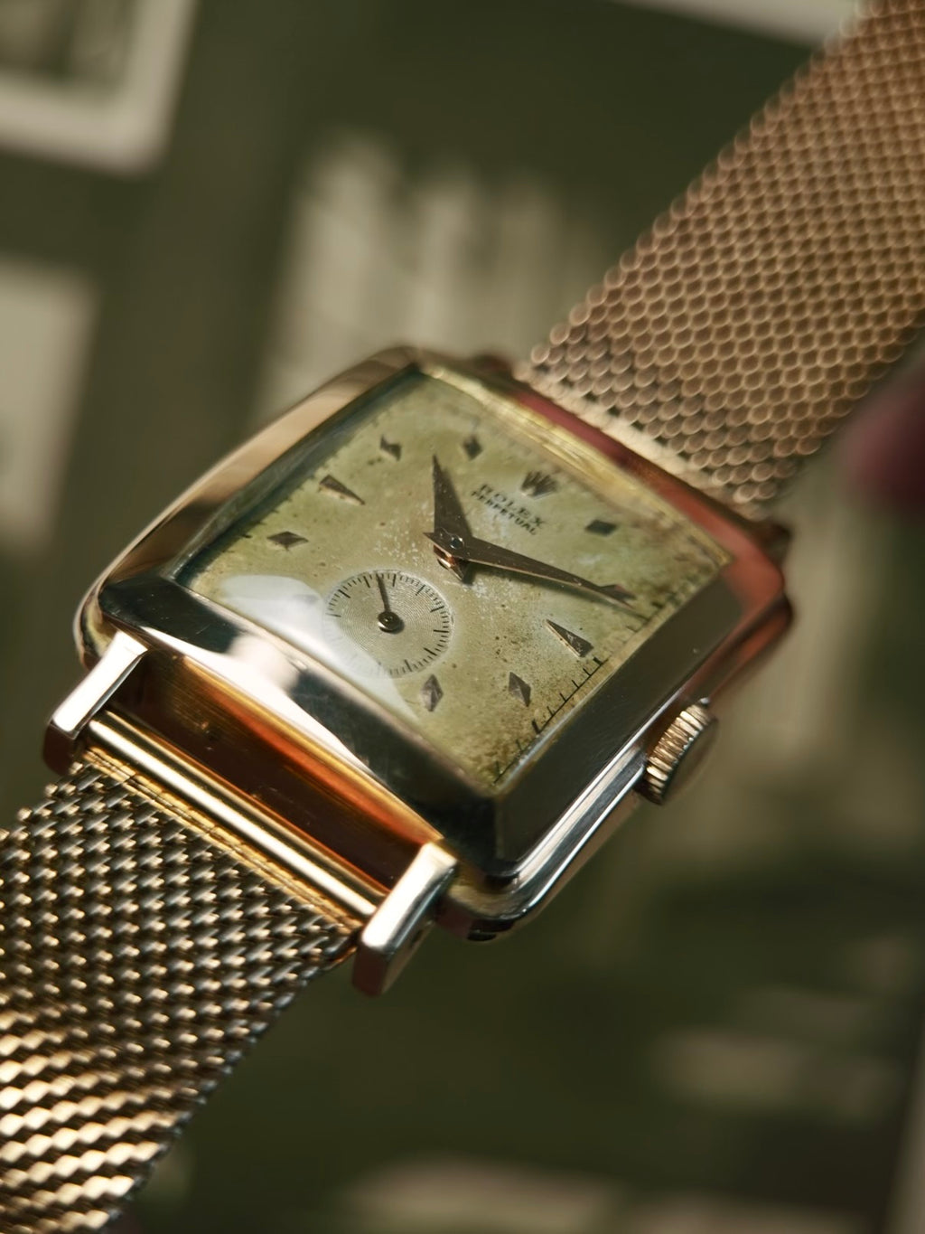 ROLEX  PERPETUAL BULGING BACK 18k Rose Gold 1950s