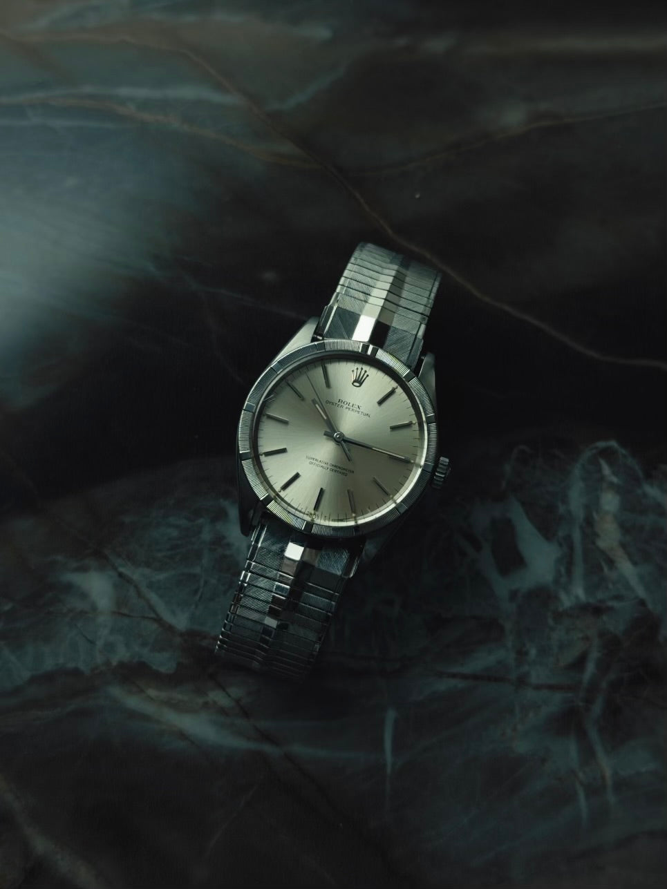 ROLEX Oyster Perpetual 1007 SS “PATINA DIAL” 1960-70s