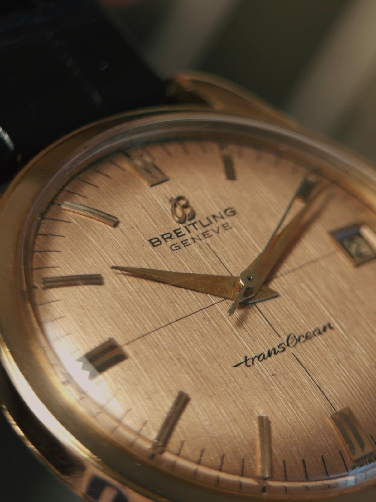BREITLING 18K Rose Gold TRANSOCEAN 1964s