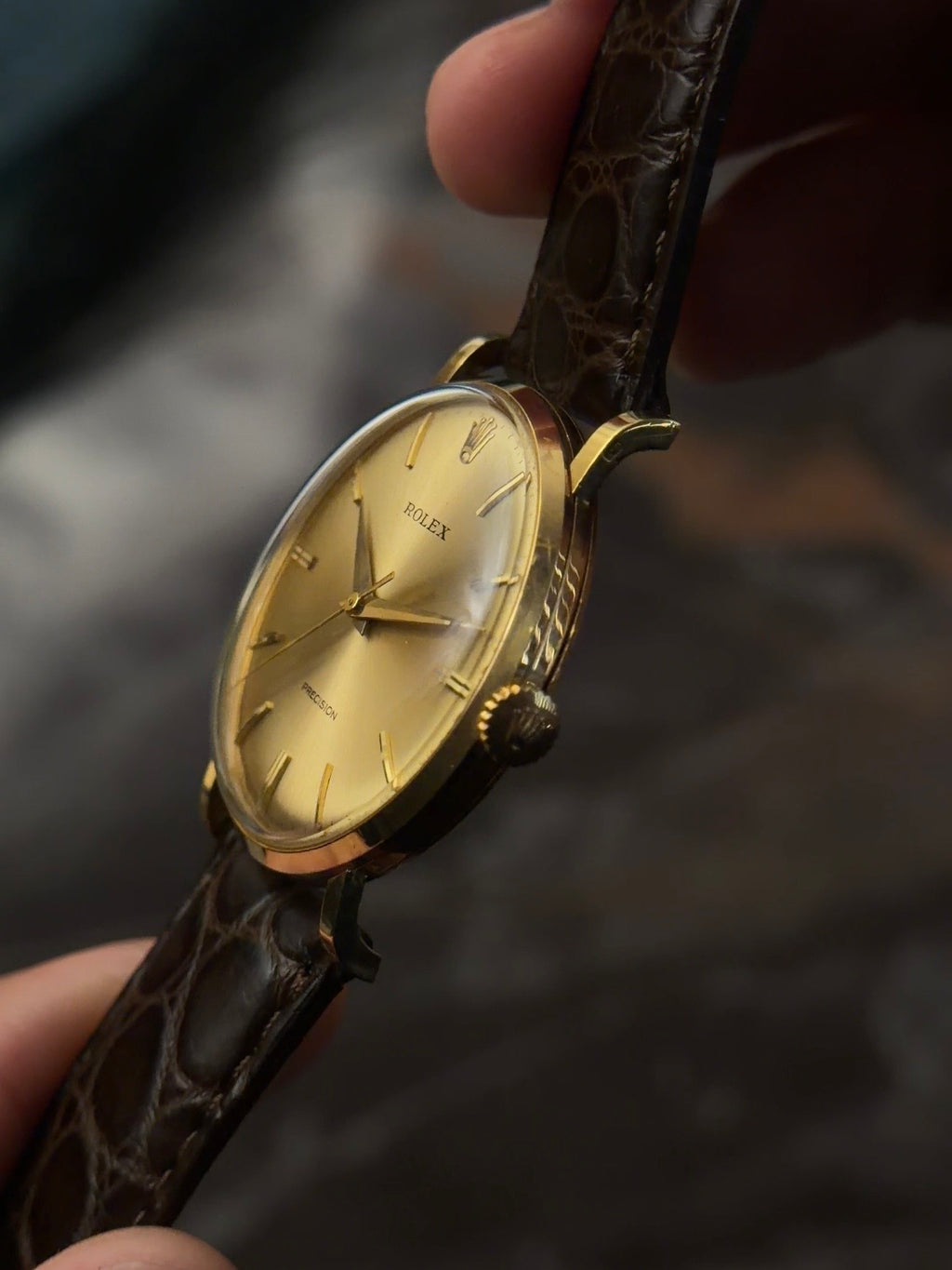 ROLEX 9659 Precision 18k Yellow Gold 1965s