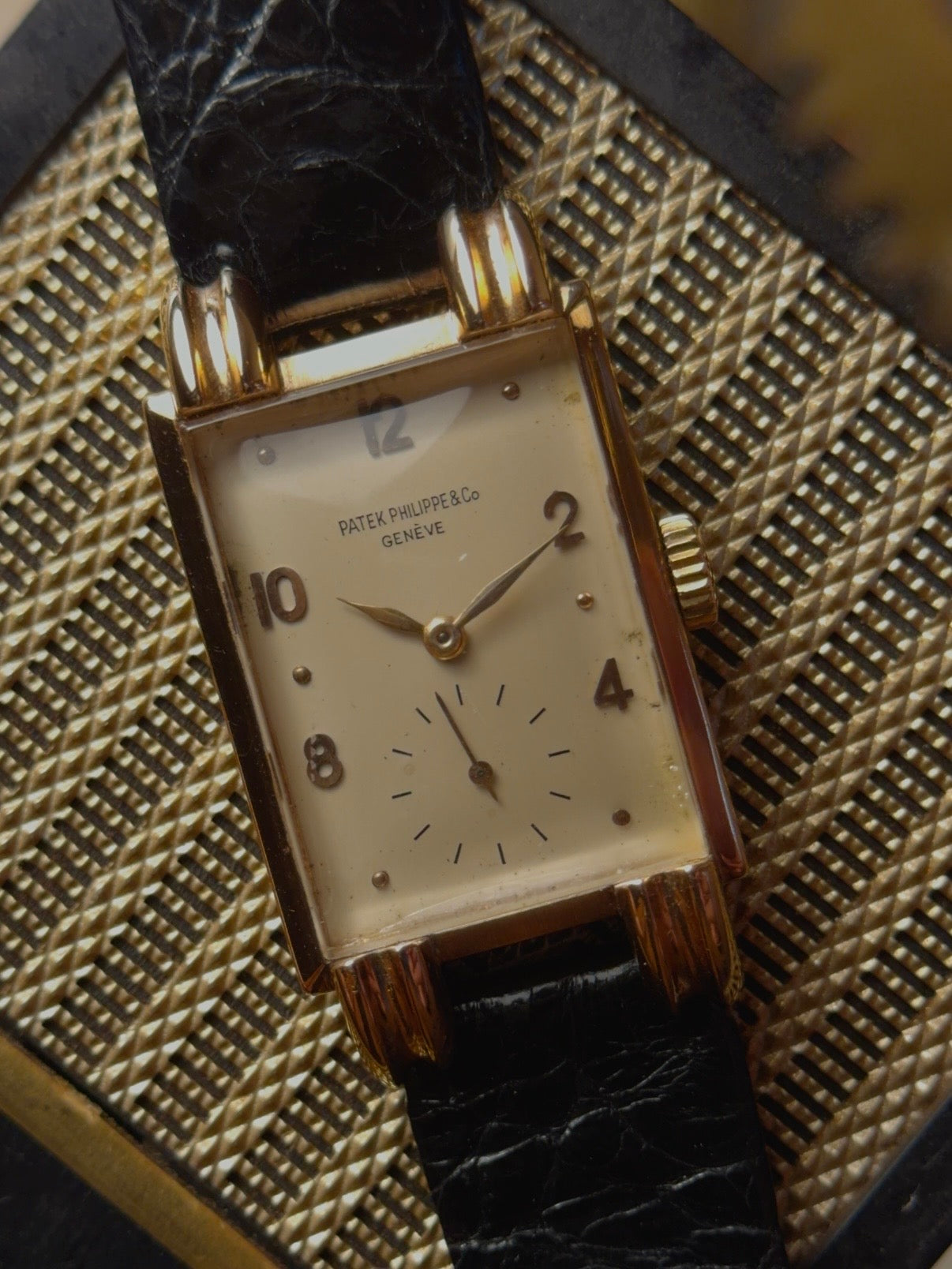 PATEK PHILIPPE 18k Rectangular 1942s