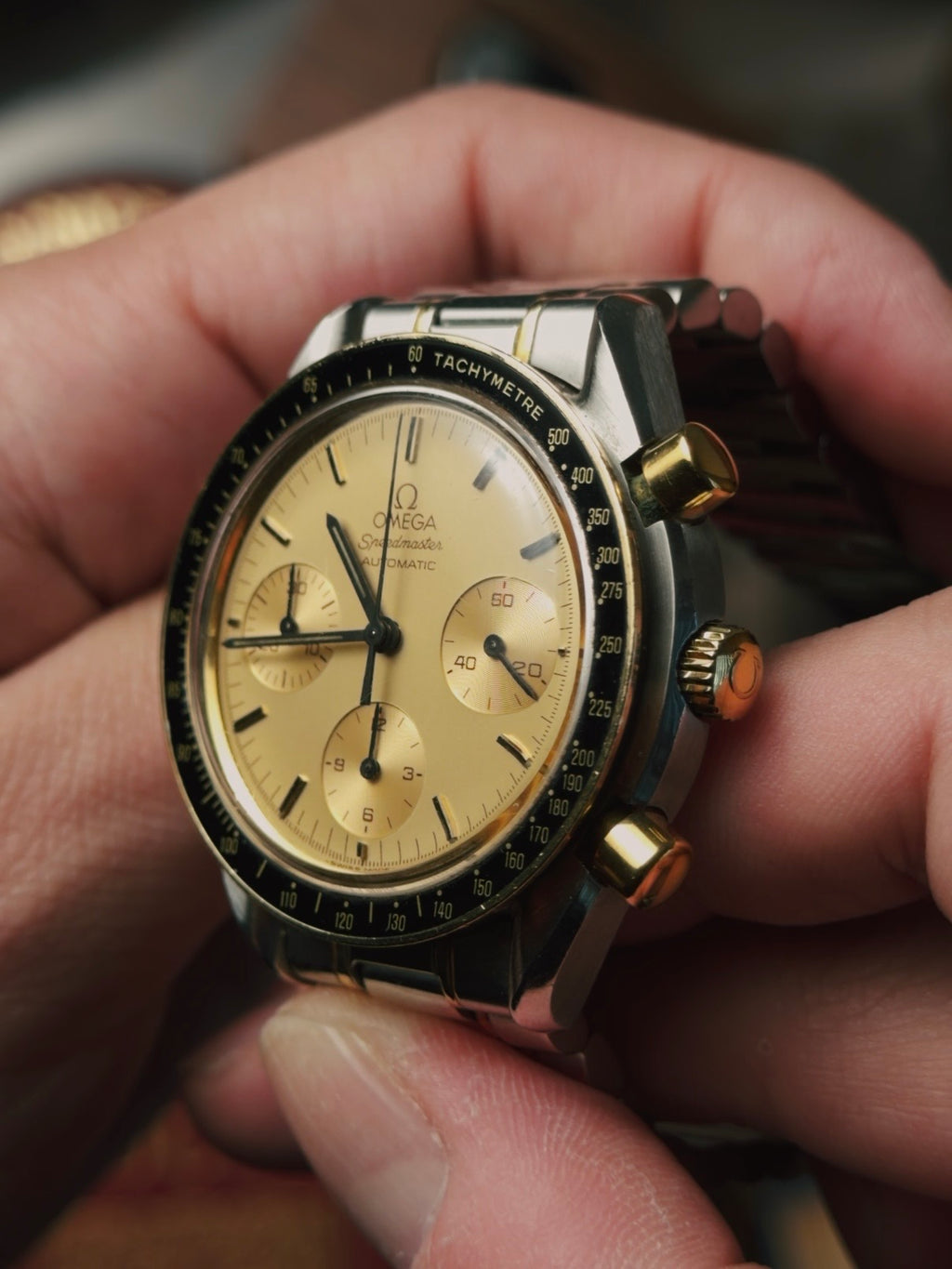 OMEGA Speedmaster 18k Yellow Gold Two Tone 1990s