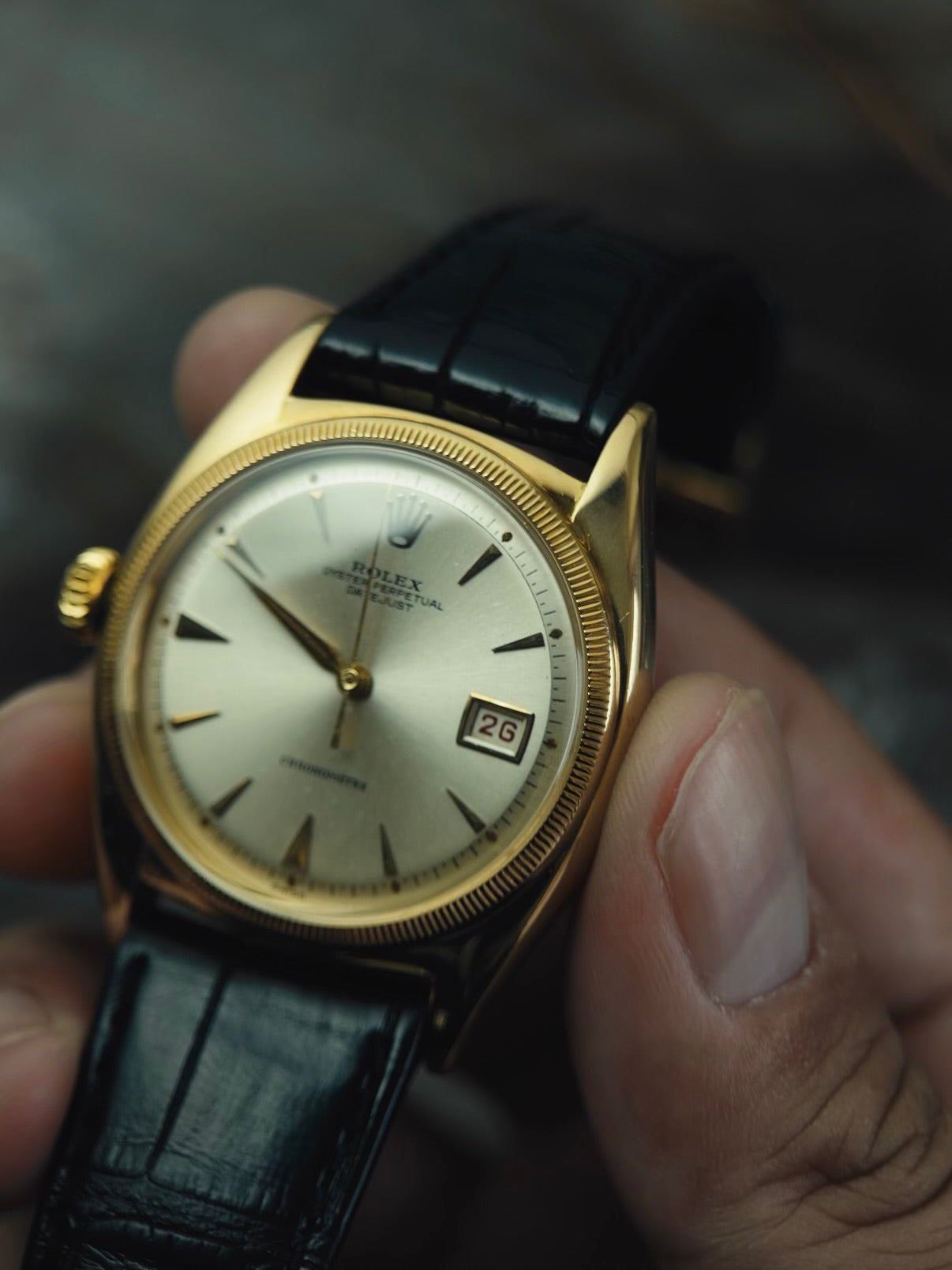 ROLEX Datejust 6105 Lefty 18k 1952s