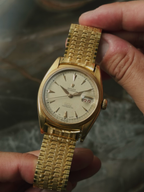 ROLEX 6105 Double Swiss Red Officially French 18K Rose Gold 1961s