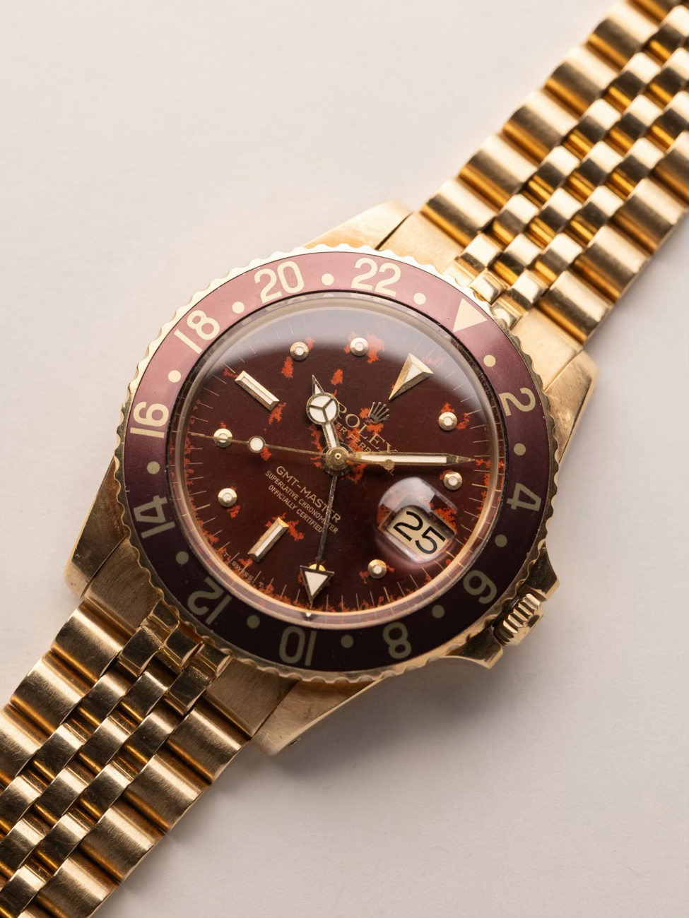 ROLEX 1675/8 18K Yellow Gold Tropical GMT