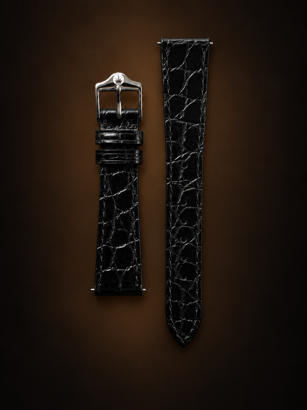 Crocodile Embossed Leather Watch Strap｜クロコダイル型押しレザー 時計ベルト 厚さ2mm