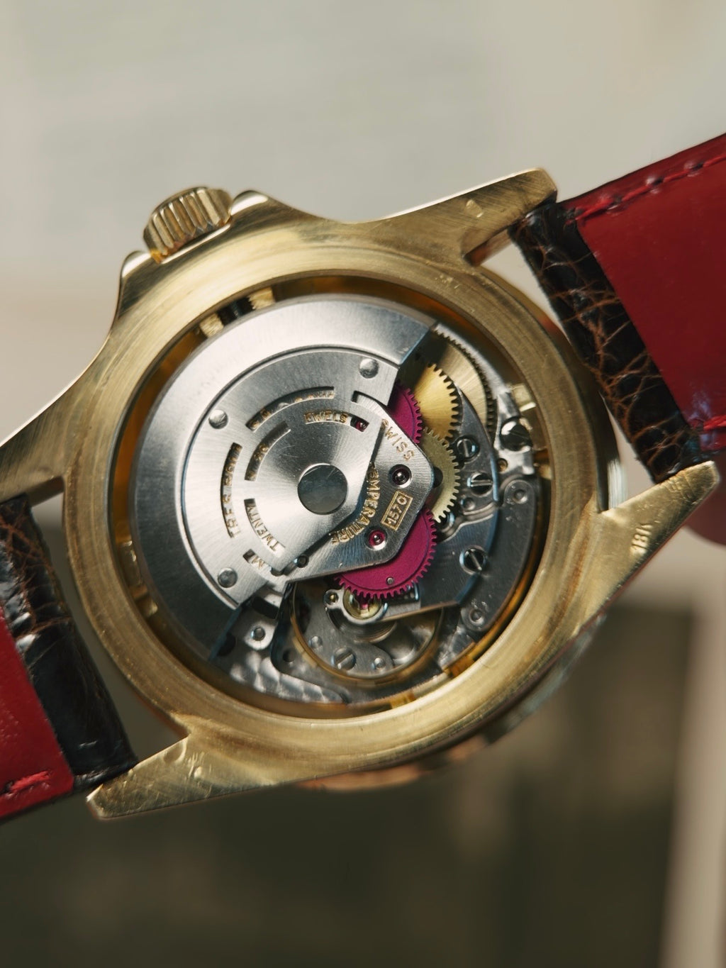 ROLEX 18k YG “PUPLE CHANGE” Nipple Blue Submariner Date 1973s