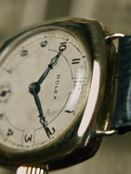 ROLEX  HUNTER TRENCH CUSHION 14K GOLD 1936s