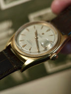 ROLEX 6105 Double Swiss Red Officially French 18K Rose Gold 1961s