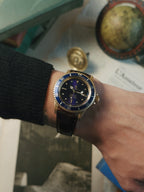 ROLEX 18k YG “PUPLE CHANGE” Nipple Blue Submariner Date 1973s