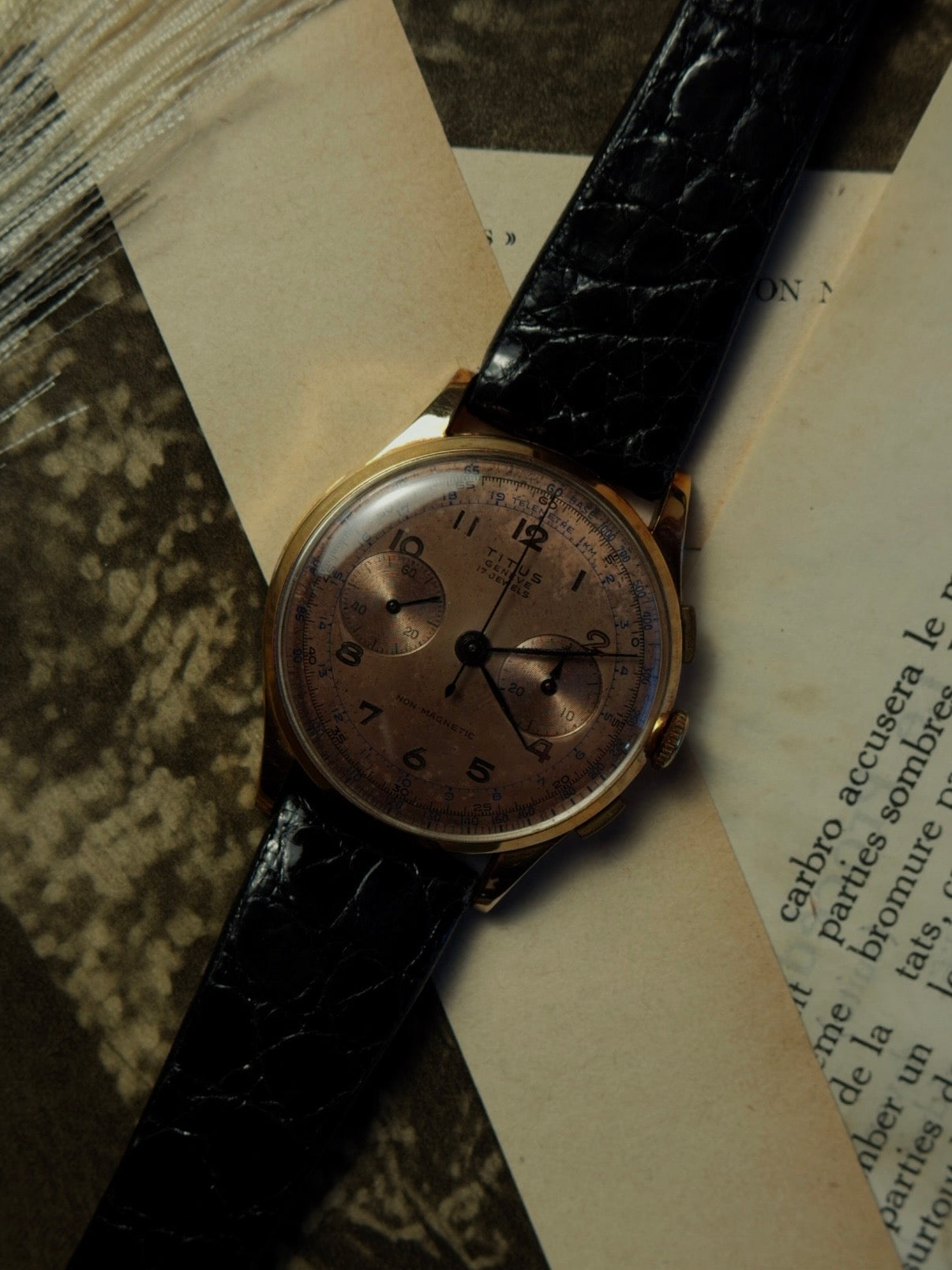 TITUS 18k Rose Gold Chronograph
