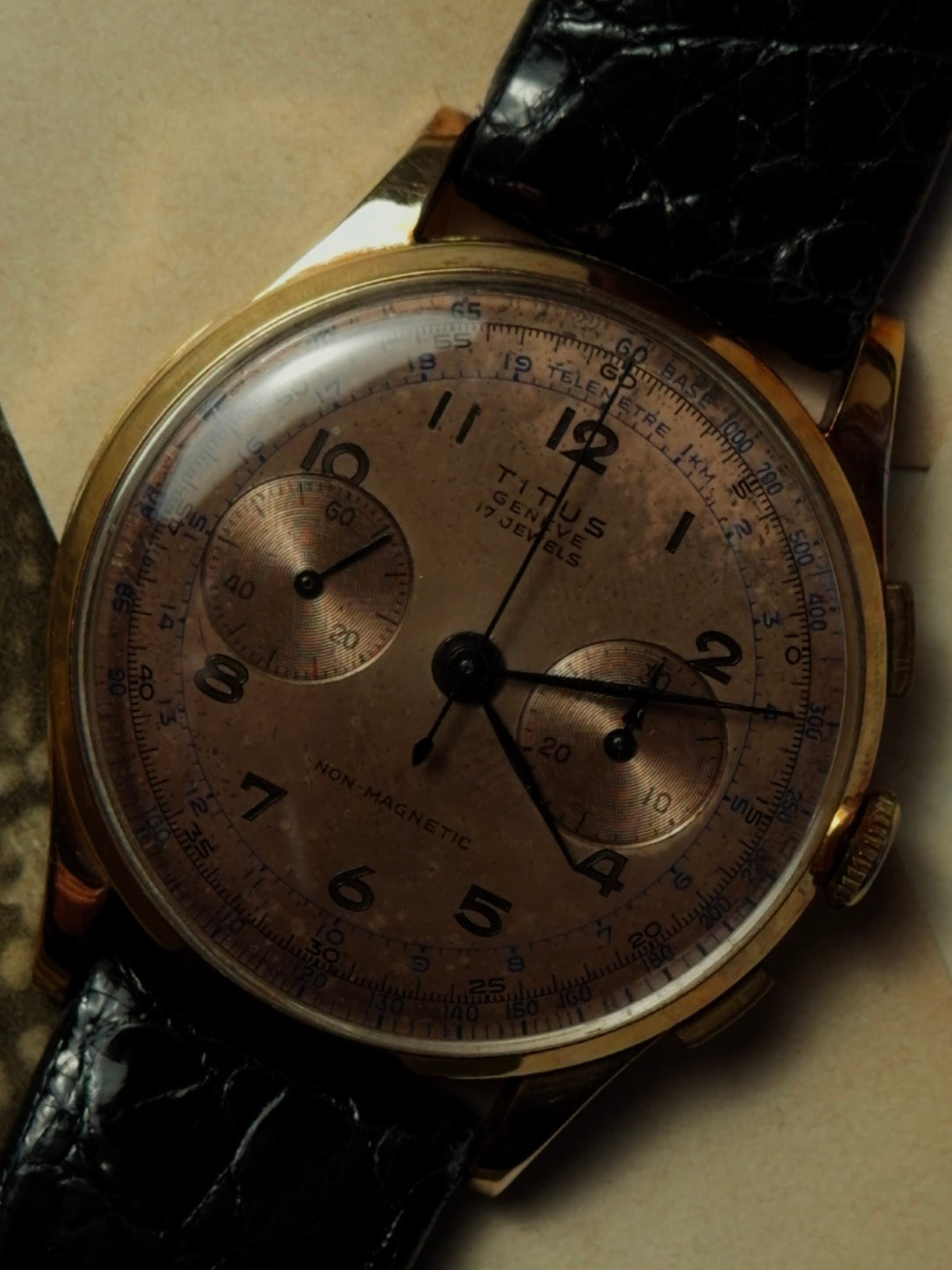 TITUS 18k Rose Gold Chronograph