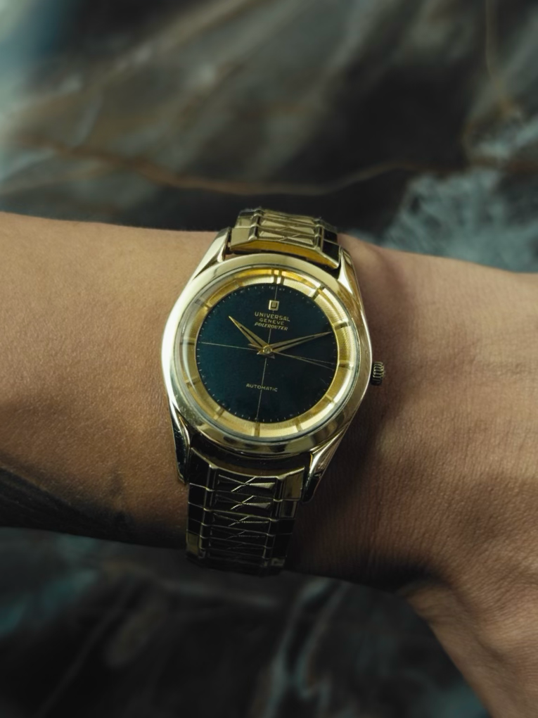 UNIVERSAL GENEVE POLEROUTER 20214 Gold Filled 1950s