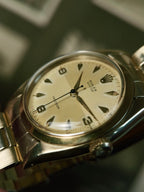 ROLEX 6422 Special Order Guilloché Dial 9K Gold 1959s