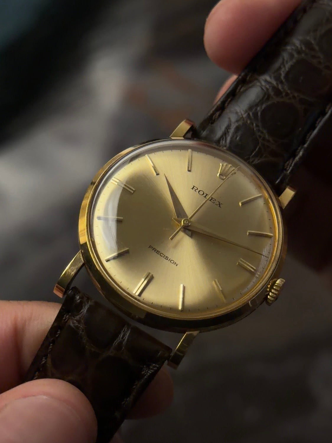 ROLEX 9659 Precision 18k Yellow Gold 1965s