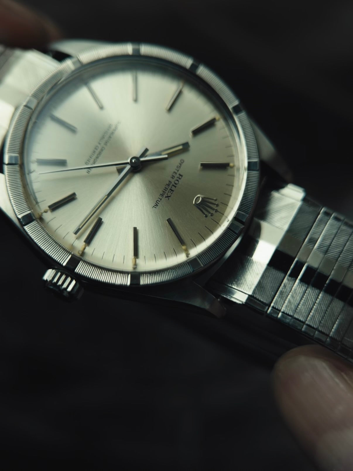 ROLEX Oyster Perpetual 1007 SS “PATINA DIAL” 1960-70s
