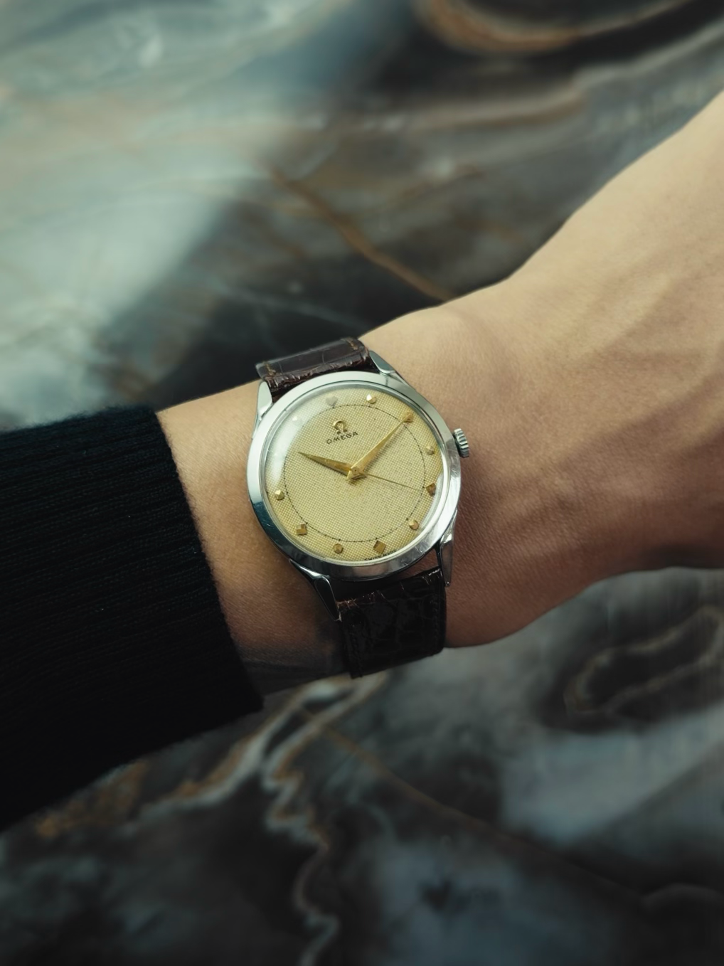 OMEGA SS Texture Dial 1950s