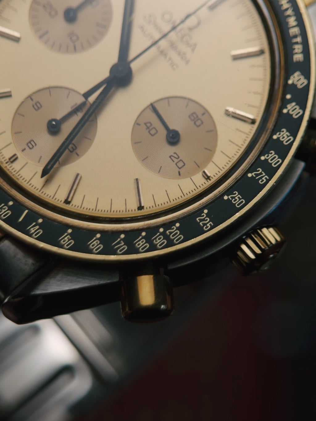 OMEGA Speedmaster 18k Yellow Gold Two Tone 1990s