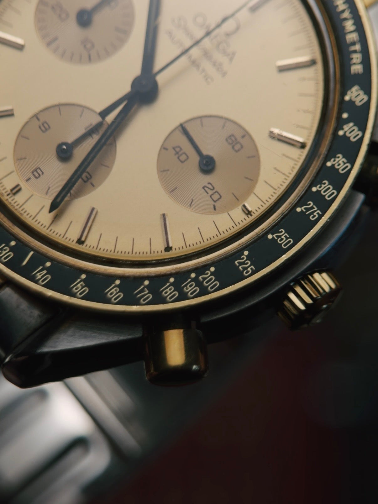 OMEGA Speedmaster 18k Yellow Gold Two Tone 1990s