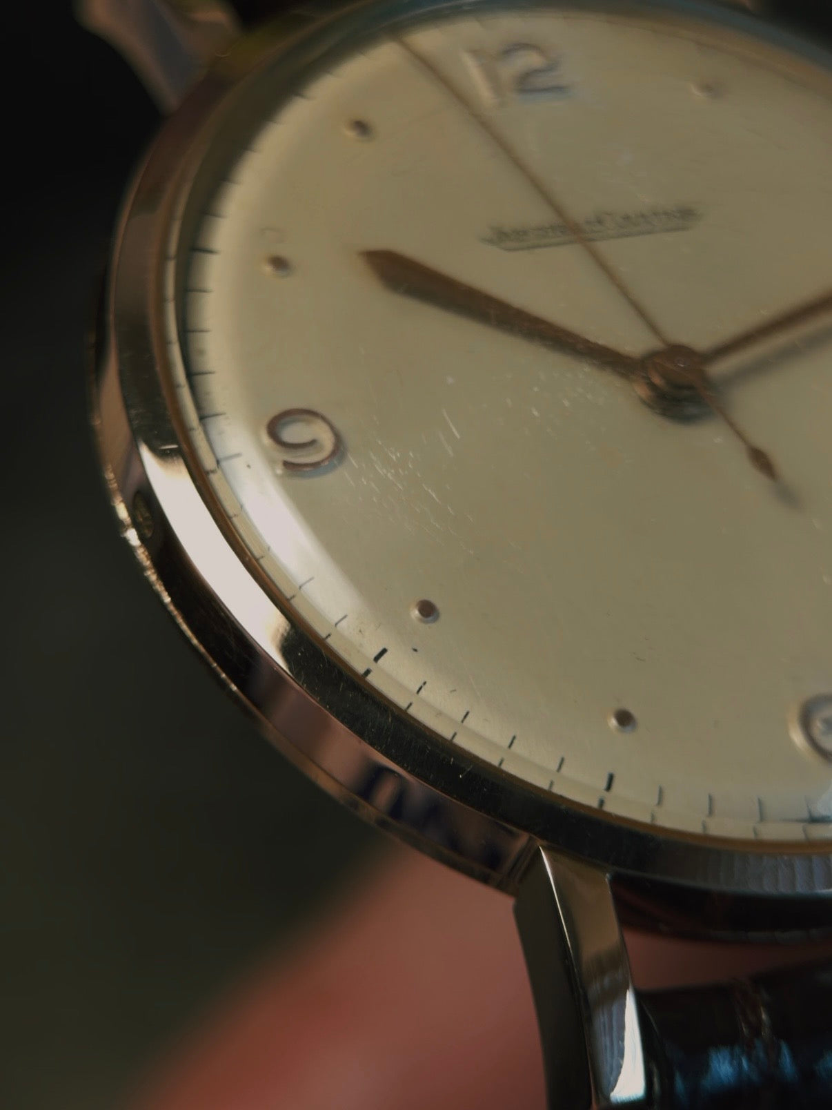 Jaeger-LeCoultre 18k Rose Gold WIDE ROUND 1940-50s