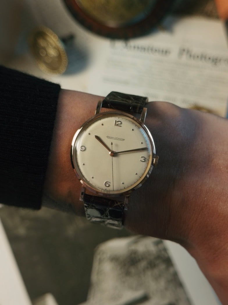 Jaeger-LeCoultre 18k Rose Gold WIDE ROUND 1940-50s