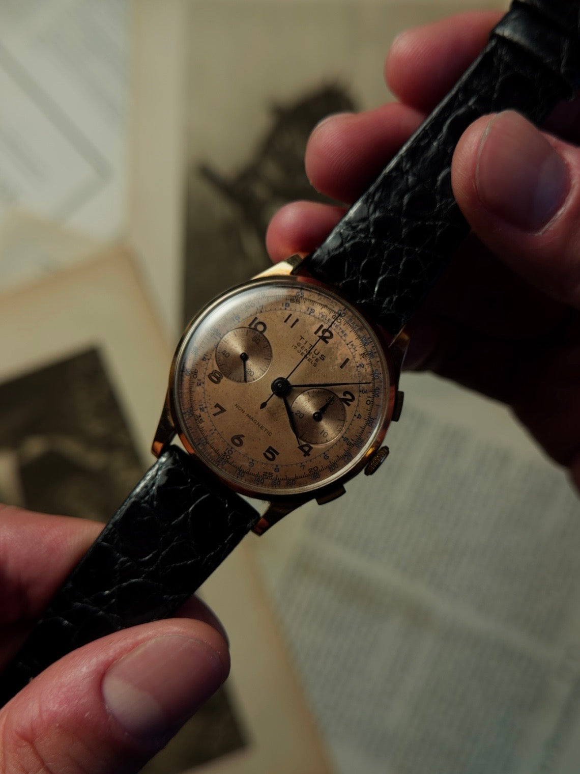 TITUS 18k Rose Gold Chronograph