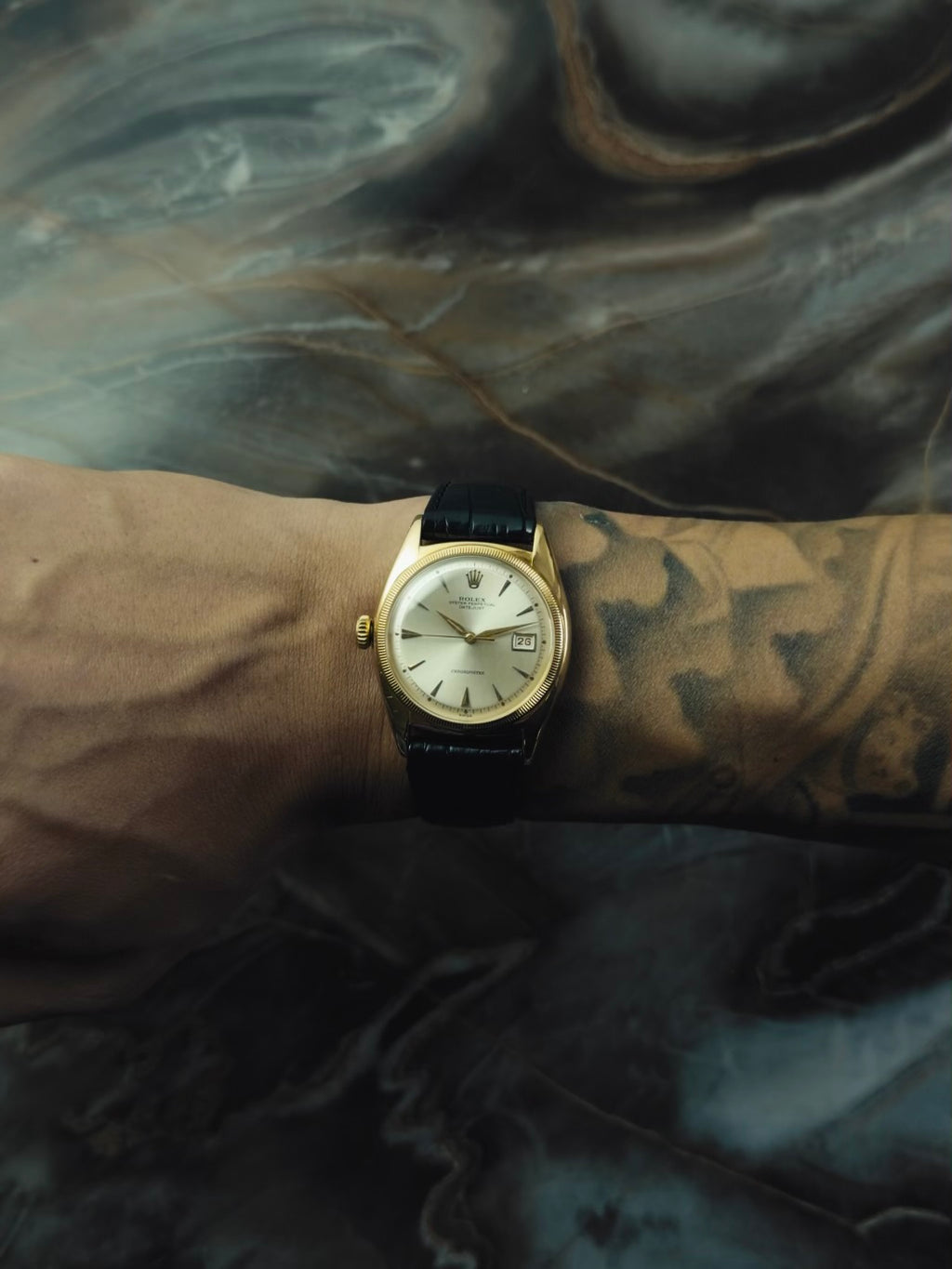 ROLEX Datejust 6105 Lefty 18k 1952s
