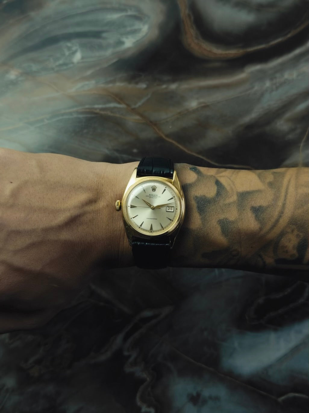ROLEX Datejust 6105 Lefty 18k 1952s