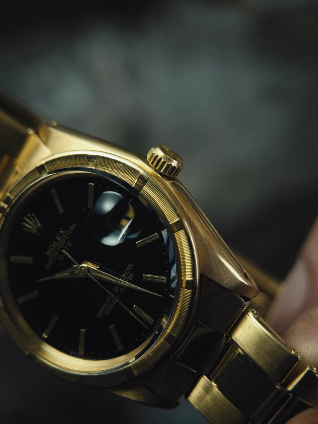 ROLEX Oyster Perpetual Date 1501 18k Yellow Gold 1964s