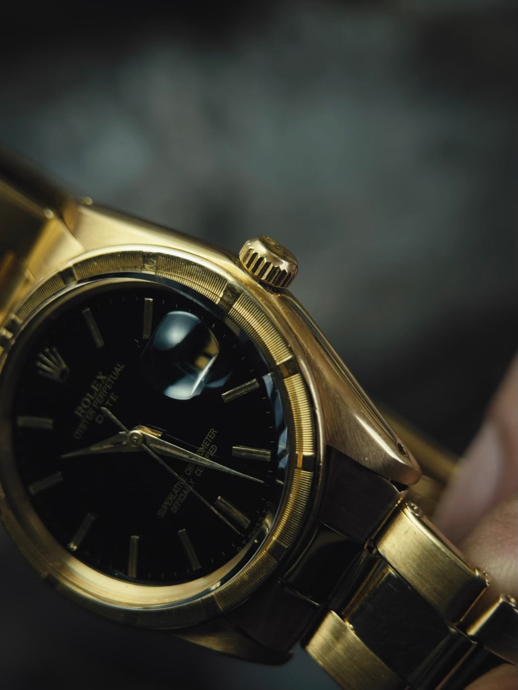 ROLEX Oyster Perpetual Date 1501 18k Yellow Gold 1964s