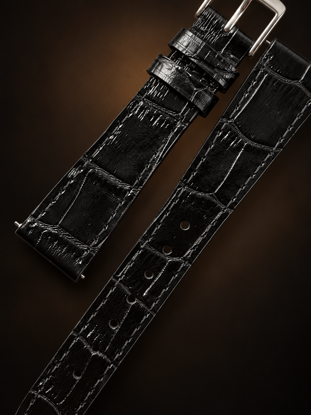 Alligator Embossed Leather Watch Strap｜アリゲーター型押しの質感