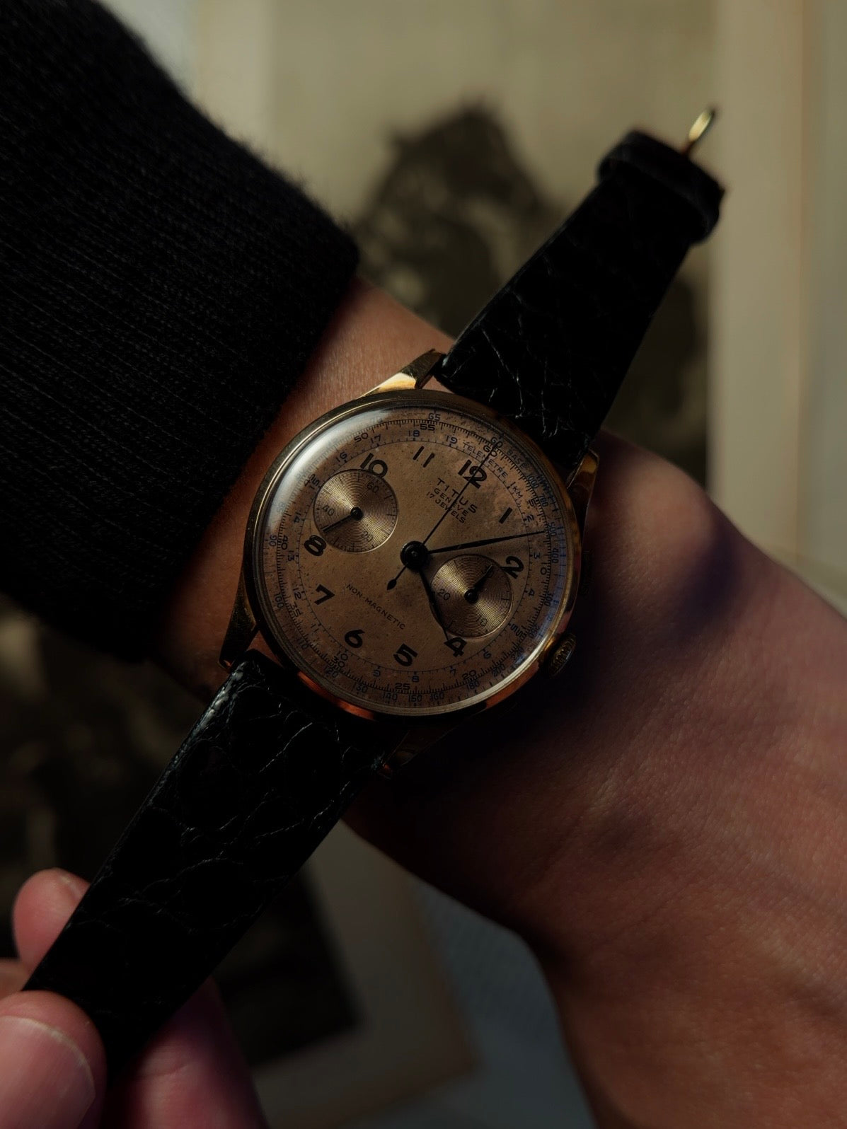 TITUS 18k Rose Gold Chronograph