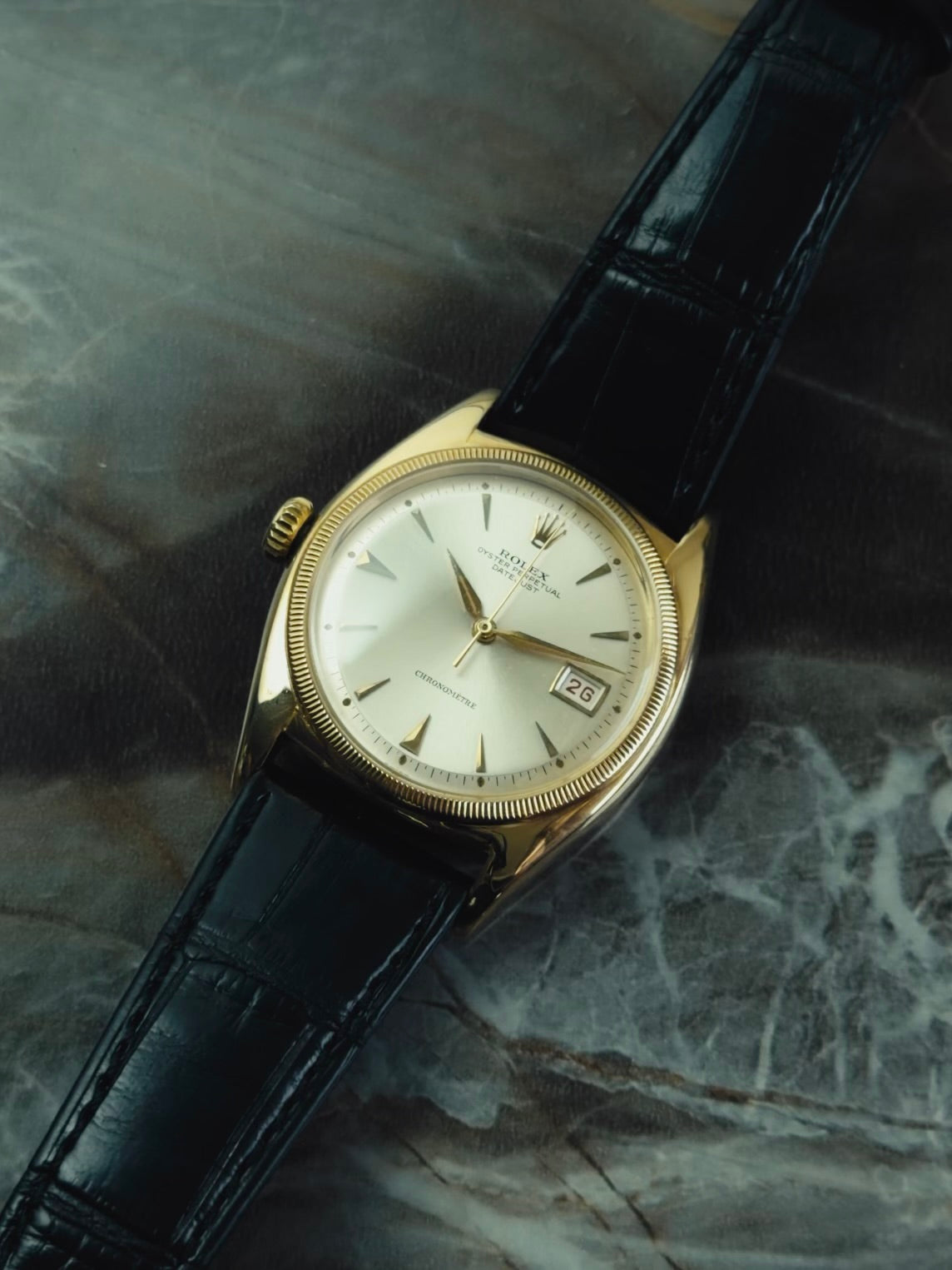 ROLEX Datejust 6105 Lefty 18k 1952s