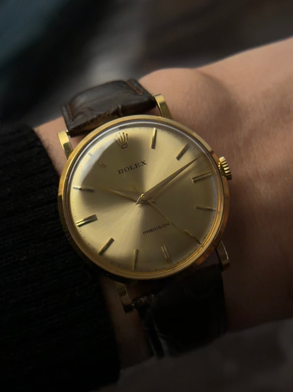 ROLEX 9659 Precision 18k Yellow Gold 1965s