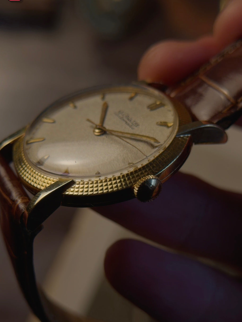 Jaeger-LeCoultre 18k Yellow Gold Clous de Paris