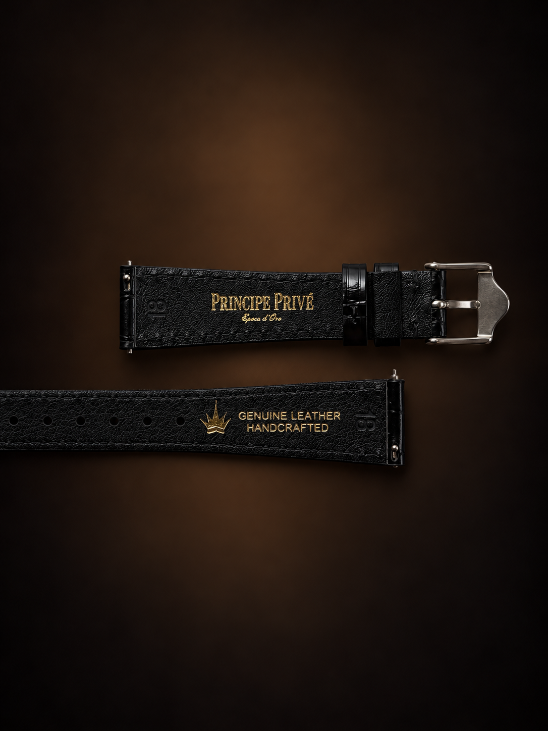 Crocodile Embossed Leather Watch Strap｜厚さ2mmの側面