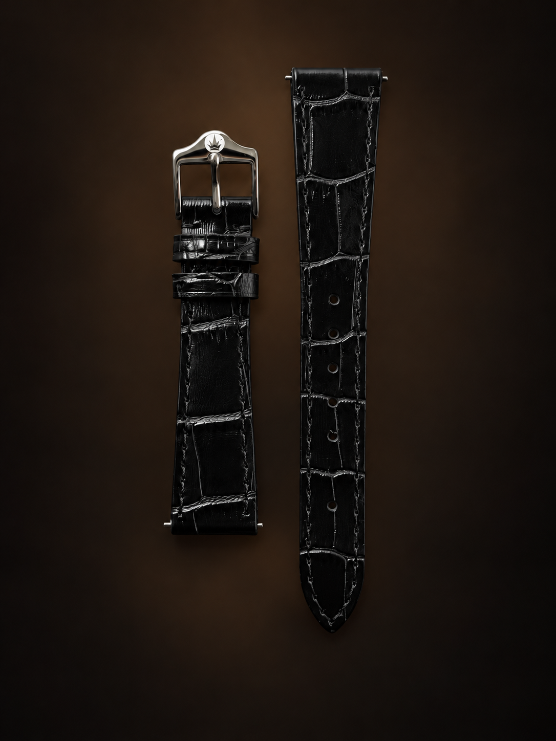 Alligator Embossed Leather Watch Strap｜アリゲーター型押しレザー 時計ベルト 厚さ2mm