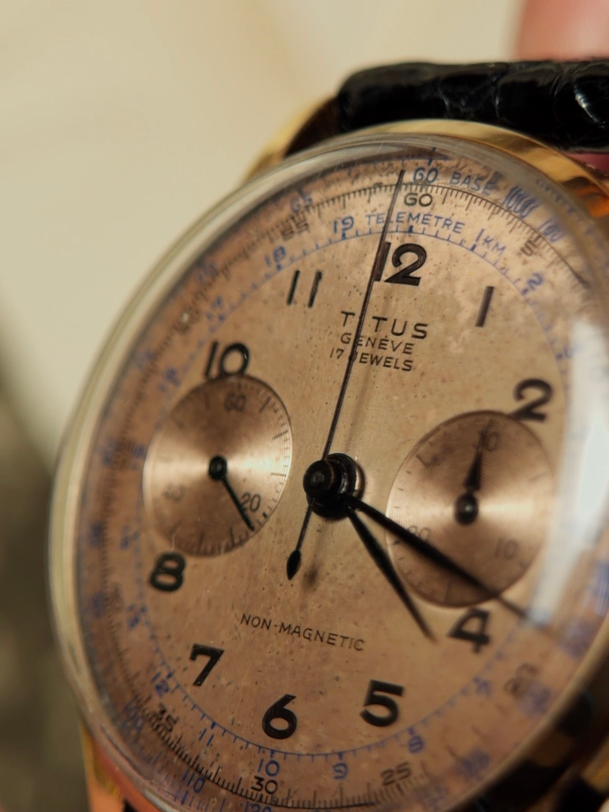 TITUS 18k Rose Gold Chronograph